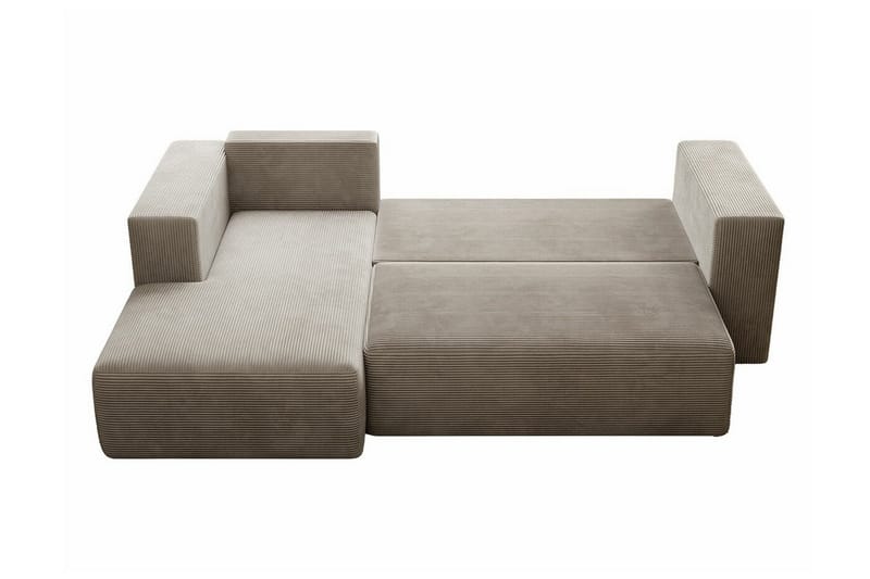 Listowel 3-sits Hörnbäddsoffa NO_BRAND Brown - Møbler - Sofaer - Sovesofaer - Sovesofa divan