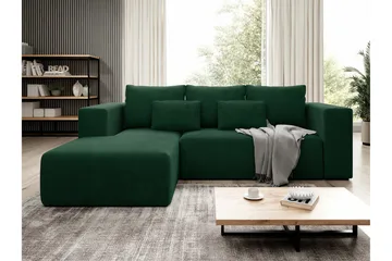 Listowel 3-sits Hörnbäddsoffa NO_BRAND Dark green - Møbler - Sofaer - Sovesofaer - Sovesofa divan