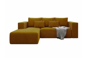 Listowel 3-sits Hörnbäddsoffa NO_BRAND Dark yellow - Møbler - Sofaer - Sovesofaer - Sovesofa divan
