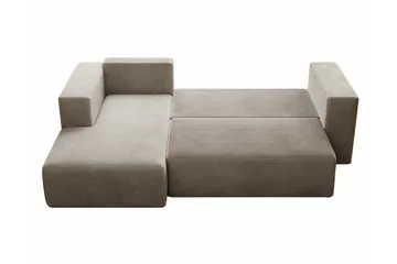 Listowel 3-sits Hörnbäddsoffa NO_BRAND Light grey/Dark grey - Møbler - Sofaer - Sovesofaer - Sovesofa divan