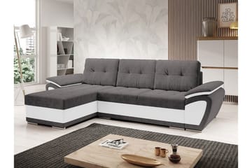 Listowel 3-sits Hörnbäddsoffa NO_BRAND White - Møbler - Sofaer - Sovesofaer - Sovesofa divan