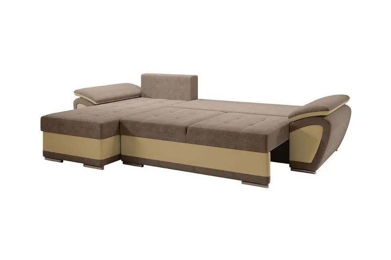 Listowel 3-sits Hörnbäddsoffa NO_BRAND White - Møbler - Sofaer - Sovesofaer - Sovesofa divan