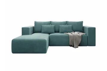 Listowel 3-sits Hörnbäddsoffa Turquoise - Møbler - Sofaer - Sovesofaer - Sovesofa divan