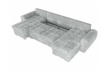 Listowel 4-seter Hjørnesovesofa med Divan og Sjeselong i Tuftet Stoff - Brun - Møbler - Sofaer - Sovesofaer - Sovesofa divan