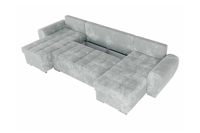 Listowel 4-seter Hjørnesovesofa med Divan og Sjeselong i Tuftet Stoff - Brun - Møbler - Sofaer - Sovesofaer - Sovesofa divan