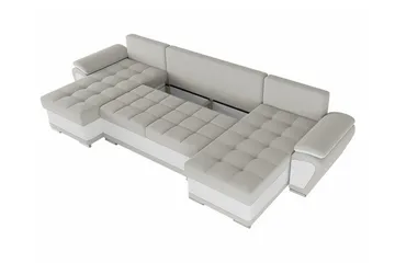 Listowel 4-seter U-formet Hjørnesovesofa 130x271 cm med Oppbevaring - Muldvarpbrun - Møbler - Sofaer - Sovesofaer - Sovesofa divan