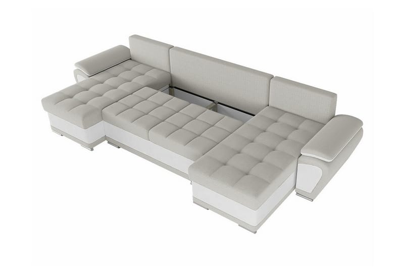 Listowel 4-seter U-formet Hjørnesovesofa 130x271 cm med Oppbevaring - Muldvarpbrun - Møbler - Sofaer - Sovesofaer - Sovesofa divan