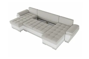 Listowel 4-sits Hörnbäddsoffa Dark grey/Light grey - Møbler - Sofaer - Sovesofaer - Hjørnesovesofa