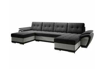 Listowel 4-sits Hörnbäddsoffa Dark grey/Light grey - Møbler - Sofaer - Sovesofaer - Hjørnesovesofa
