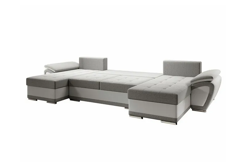Listowel 4-sits Hörnbäddsoffa Dark grey/Light grey - Møbler - Sofaer - Sovesofaer - Hjørnesovesofa