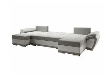 Listowel 4-sits Hörnbäddsoffa Dark grey/Light grey - Møbler - Sofaer - Sovesofaer - Hjørnesovesofa