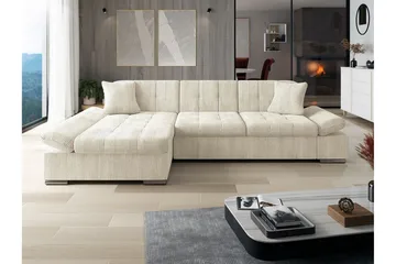 Lomux 3-sits Hörnbäddsoffa beige - Møbler - Sofaer - Sovesofaer - Sovesofa divan