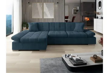 Lomux 3-sits Hörnbäddsoffa blue - Møbler - Sofaer - Sovesofaer - Langsgående sovesofa