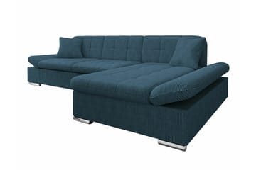 Lomux 3-sits Hörnbäddsoffa NO_BRAND Dark blue - Møbler - Sofaer - Sovesofaer - Langsgående sovesofa