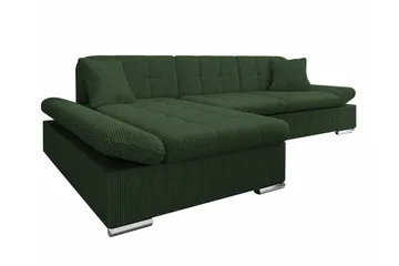 Lomux 3-sits Hörnbäddsoffa NO_BRAND Dark green - Møbler - Sofaer - Sovesofaer - Sovesofa divan