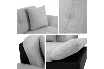 Lomux 3-sits Hörnbäddsoffa NO_BRAND Light brown - Møbler - Sofaer - Sovesofaer - Hjørnesovesofa