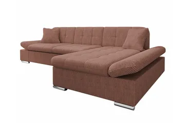 Lomux 3-sits Hörnbäddsoffa NO_BRAND Light brown - Møbler - Sofaer - Sovesofaer - Hjørnesovesofa