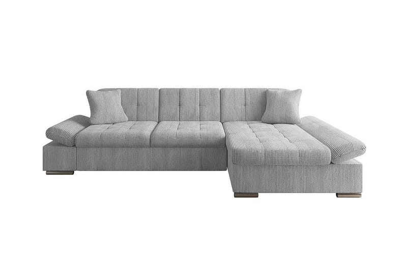Lomux 3-sits Hörnbäddsoffa NO_BRAND Light grey/Dark grey - Møbler - Sofaer - Sovesofaer - Langsgående sovesofa