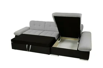 Lomux 3-sits Hörnbäddsoffa NO_BRAND Ljusgrå - Møbler - Sofaer - Sovesofaer - Langsgående sovesofa