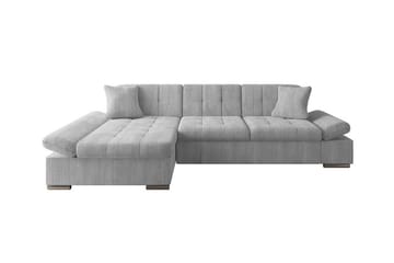 Lomux 3-sits Hörnbäddsoffa NO_BRAND Ljusgrå - Møbler - Sofaer - Sovesofaer - Hjørnesovesofa