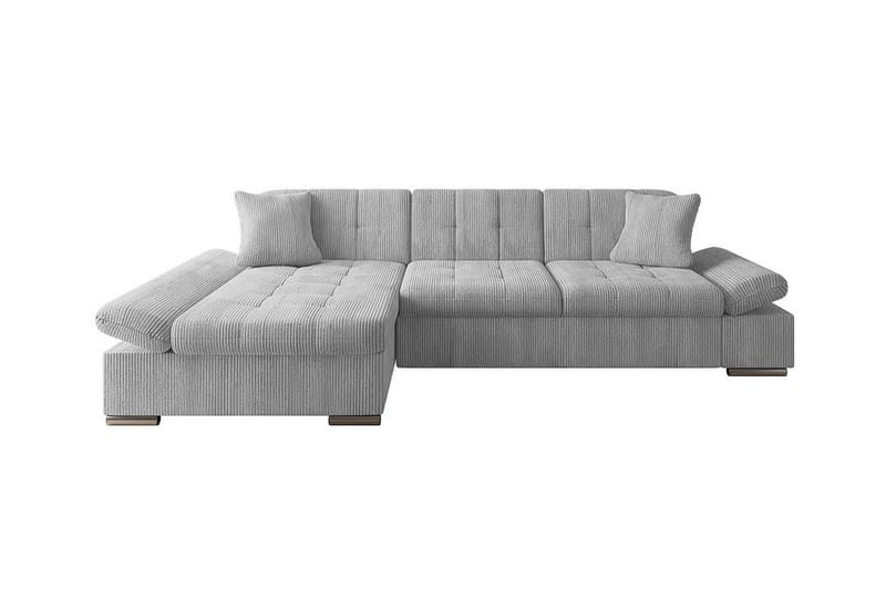 Lomux 3-sits Hörnbäddsoffa NO_BRAND Ljusgrå - Møbler - Sofaer - Sovesofaer - Hjørnesovesofa