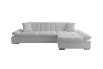 Lomux 3-sits Hörnbäddsoffa NO_BRAND Ljusgrå - Møbler - Sofaer - Sovesofaer - Langsgående sovesofa