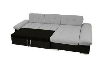 Lomux 3-sits Hörnbäddsoffa NO_BRAND Ljusgrå - Møbler - Sofaer - Sovesofaer - Langsgående sovesofa