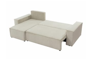 Magston 3-seter Venstre Hjørnesovesofa 125x200 cm med Oppbevaring i Kordfløyel - Blå - Møbler - Sofaer - Sovesofaer - Sovesofa divan
