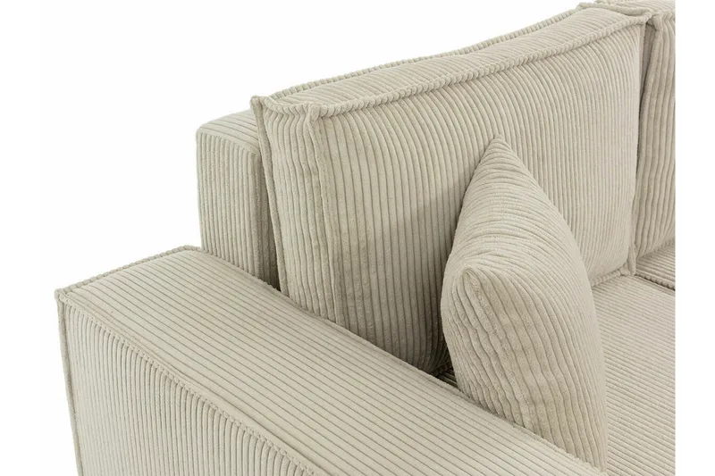Magston 3-seter Venstre Hjørnesovesofa 125x200 cm med Oppbevaring i Kordfløyel - Blå - Møbler - Sofaer - Sovesofaer - Sovesofa divan