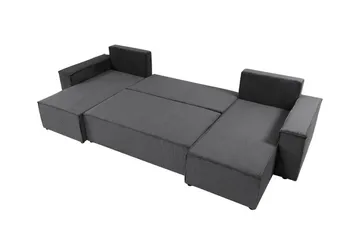 Magston 4-seter Hjørnesovesofa 130x266 cm med Oppbevaring i Manchesterstoff - Beige - Møbler - Sofaer - Sovesofaer - Sovesofa divan