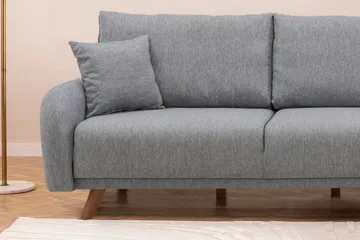 Malkiat 4-seter Høyre Hjørnesovesofa med Sjeselong 125x260 cm i Stoff - Grå - Møbler - Sofaer - Sovesofaer - Sovesofa divan