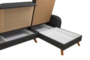 Malkiat Hjørnesovesofa - Antrasitt - Møbler - Sofaer - Sovesofaer - Hjørnesovesofa