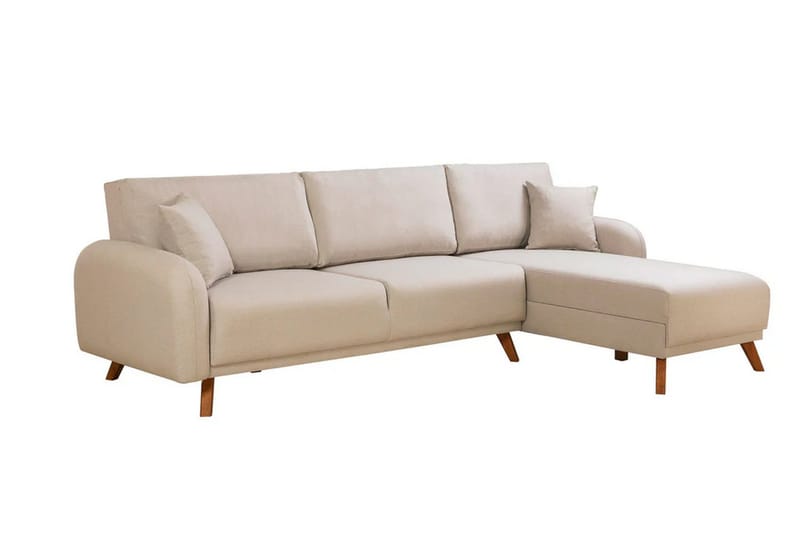 Malkiat Hjørnesovesofa - Cream - Møbler - Sofaer - Sovesofaer - Hjørnesovesofa