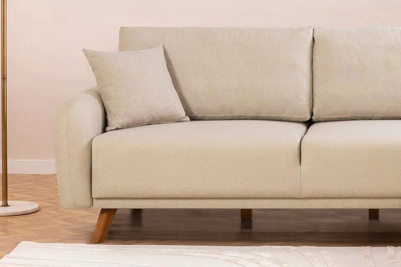 Malkiat Hjørnesovesofa - Cream - Møbler - Sofaer - Sovesofaer - Hjørnesovesofa