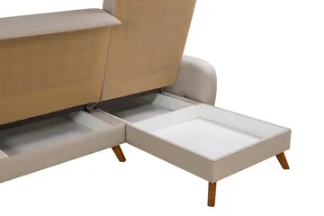 Malkiat Hjørnesovesofa - Cream - Møbler - Sofaer - Sovesofaer - Hjørnesovesofa