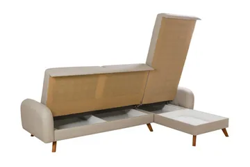 Malkiat Hjørnesovesofa - Cream - Møbler - Sofaer - Sovesofaer - Hjørnesovesofa