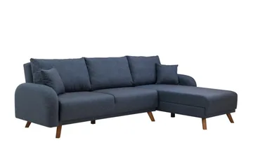 Malkiat Hjørnesovesofa - Mørkeblå - Møbler - Sofaer - Sovesofaer - Hjørnesovesofa
