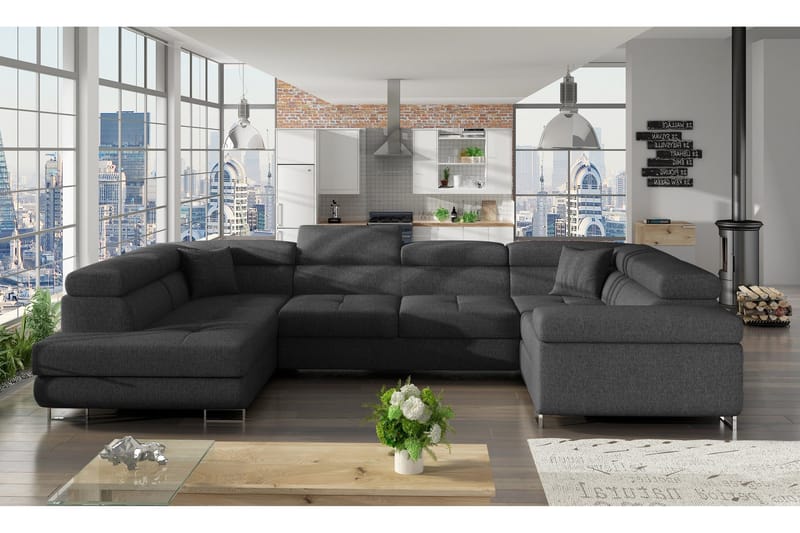 Marcelle Hjørnesovesofa, Grå