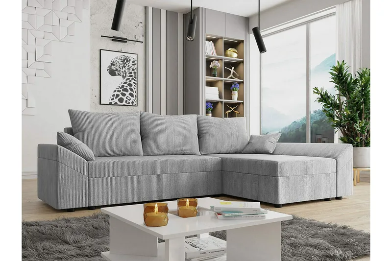 Midfeld 3-seters hjørnesovesofa - Møbler - Sofaer - Sovesofaer - Hjørnesovesofa