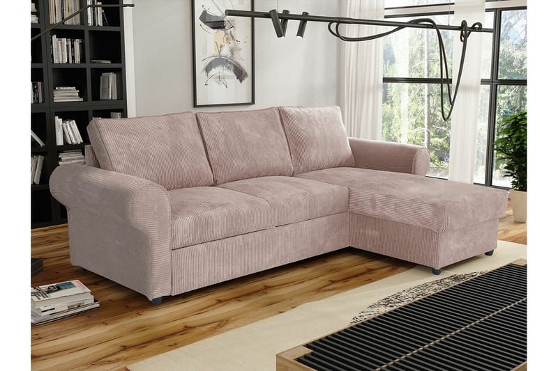 Midfeld 3-sits Hörnbäddsoffa beige - Møbler - Sofaer - Sovesofaer - Hjørnesovesofa