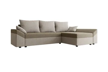 Midfeld 3-sits Hörnbäddsoffa Beige/Light beige - Møbler - Sofaer - Sovesofaer - Hjørnesovesofa