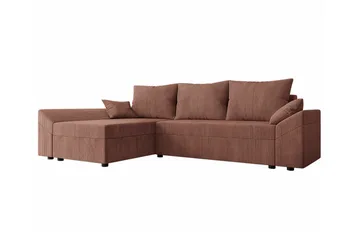 Midfeld 3-sits Hörnbäddsoffa Brown - Møbler - Sofaer - Sovesofaer - Hjørnesovesofa