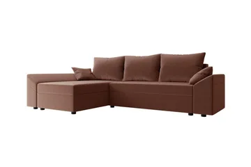 Midfeld 3-sits Hörnbäddsoffa Brown - Møbler - Sofaer - Sovesofaer - Hjørnesovesofa