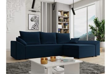 Midfeld 3-sits Hörnbäddsoffa Dark blue - Møbler - Sofaer - Sovesofaer - Hjørnesovesofa