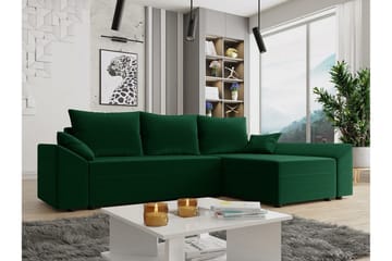 Midfeld 3-sits Hörnbäddsoffa Dark green - Møbler - Sofaer - Sovesofaer - Hjørnesovesofa