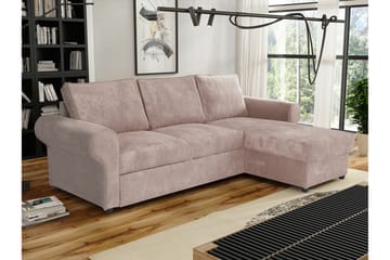 Midfeld 3-sits Hörnbäddsoffa NO_BRAND beige - Møbler - Sofaer - Sovesofaer - Hjørnesovesofa