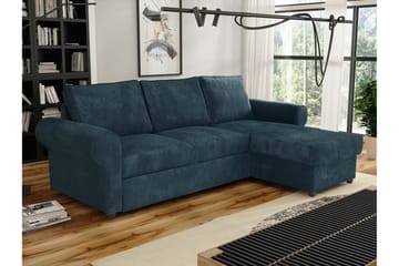 Midfeld 3-sits Hörnbäddsoffa NO_BRAND Dark blue - Møbler - Sofaer - Sovesofaer - Sovesofa divan