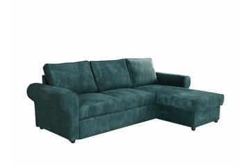 Midfeld 3-sits Hörnbäddsoffa NO_BRAND Dark Turquoise - Møbler - Sofaer - Sovesofaer - Sovesofa divan