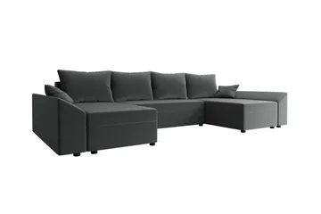 Midfeld 4-sits Hörnbäddsoffa Dark grey - Møbler - Sofaer - Sovesofaer - Hjørnesovesofa