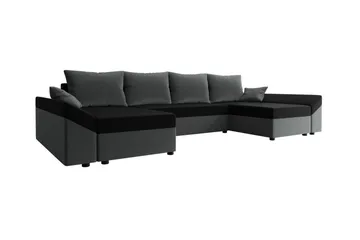 Midfeld 4-sits Hörnbäddsoffa Dark Grey/Black - Møbler - Sofaer - Sovesofaer - Hjørnesovesofa